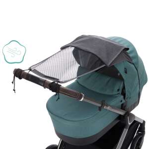 Fillikid Easy babakocsi napvitorla hálós ablakkal, szürke melanzs, védi a babát a naptól, könnyen rögzíthető - Babakocsi napernyő
