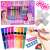 Girl's DIY 3 in 1 Nail Art Pens set with nail polish, glitter and drawing pen, includes nail stickers and tools for nail art