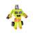 Green and orange robot toy, 2 in 1 buildable truck and robot, with movable arms and legs