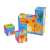 Dinosaur puzzle blocks, 6 different dinosaurs, Triceratops, yellow, educational toy for kids