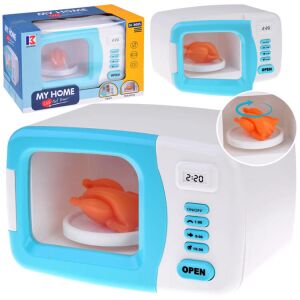Collage of Játékmikró toy microwave oven with packaging - Toy kitchen tool