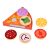 Fa Pizza Játék - Tépőzáras - Kicsiknek: Pizza slice with detachable toppings