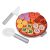 Fa Pizza Játék - Tépőzáras - Kicsiknek: Wooden pizza toy with cutter and spatula