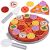 Fa Pizza Játék - Tépőzáras - Kicsiknek: Complete wooden pizza toy set