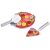Fa Pizza Játék - Tépőzáras - Kicsiknek: Wooden pizza toy with cutter and slice