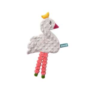 Jucărie lebădă din pluș, realizată manual de Mom's Care, moale și șifonată, perfectă pentru dezvoltarea senzorială - Ramiz