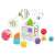Shape sorting cube with rubber bands and 10 different shapes, baby toy