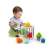 Baby playing with shape sorting cube with rubber bands and 10 different shapes