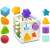 Shape sorting cube with rubber bands and 10 different shapes, baby toy