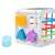 Shape sorting cube with rubber bands and 10 different shapes, baby toy