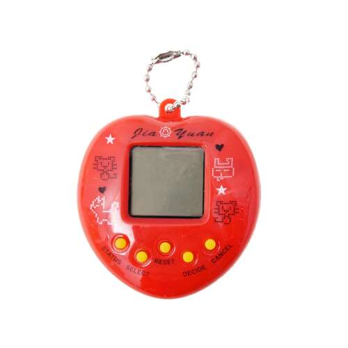 Piros szív alakú Tamagotchi virtuális kisállat játék
