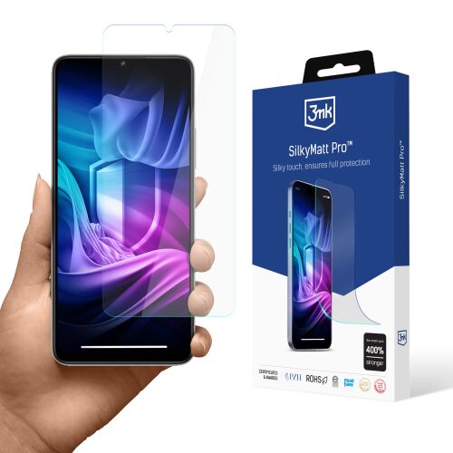 3MK Silky Matt Pro képernyővédő fólia felhelyezése Poco C65-re csomagolással - Kijelzővédő fólia