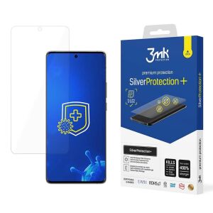 3MK Silver Protection+ képernyővédő fólia felhelyezve Vivo X90 Pro telefonra, csomagolással - 3MK