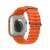 Close-up of Forcell F-Design orange Apple Watch band on Apple Watch
