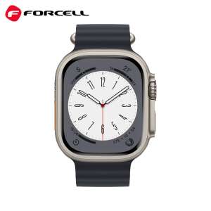 Forcell F-Design Apple Watch Armband in Schwarz, kompatibel mit 38/40/41/42/44/45/49 mm Apple Watch Modellen - Forcell