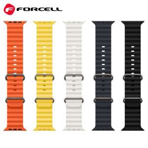 Forcell F-Design Apple Watch bands in orange, yellow, white, and black - Smart watch strap
