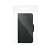 Black leather phone case for Samsung A35 in packaging