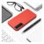 Forcell peach silicone case for Samsung Galaxy A35 5G on a desk with office supplies.