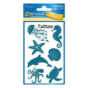 Tetoválás matrica AVERY tengeri virág