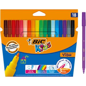 BIC Kids Visa 18 darabos mosható filctoll készlet egy filctollal - Filctoll