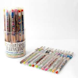 Creioane parfumate Creative Jungle, 42 bucăți, HB, neascuțite, modele variate - Nonbrand Creioane grafit