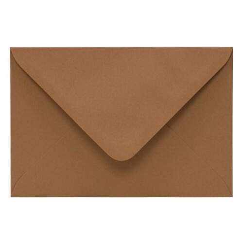 Barna boríték, 114x162mm, 50 db-os csomag, KASKAD LC/6