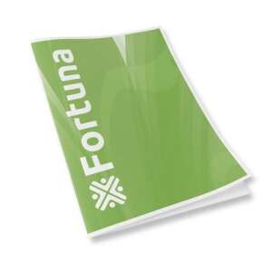 Fortuna A4 füzet, 32 oldal, zöld borító, ferde nézet - Fortuna