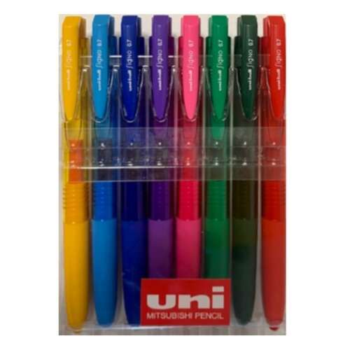 UNI Mitsubishi Pencil Zseléstoll készlet UNI UMN-155N 8 db/készlet (B) szett, 8 darabos zselés tollkészlet, színes