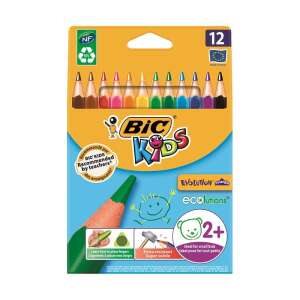 Creioane colorate triunghiulare BIC Kids Evolution ecolutions, pachet de 12 - Creioane colorate