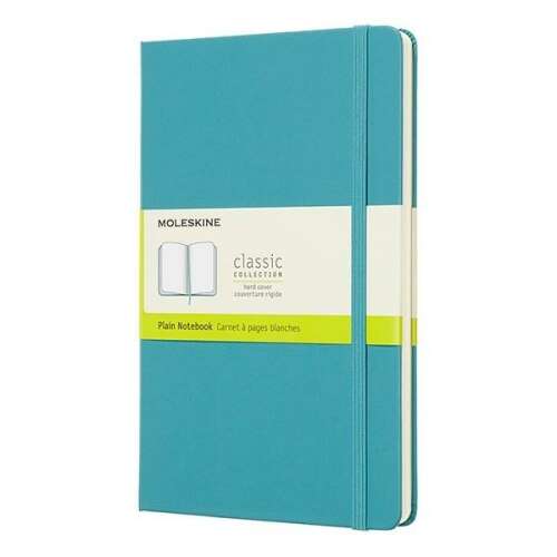Caiet Moleskine Classic Collection, simplu, copertă tare, turcoaz, dimensiune medie