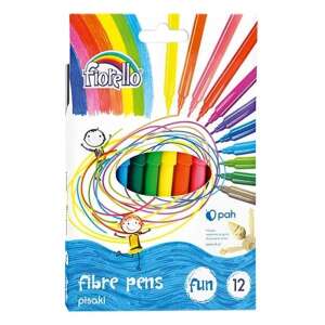Fiorello Fun Filzstifte 12er Pack, Set mit 12 bunten Filzstiften für Kinder - Zeichengeräte