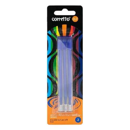 Corretto 0,7 mm kék golyóstoll betét, 3 db-os