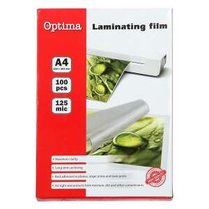 Optima A4 125 mikron fényes lamináló fólia, 100 lap - Irodai kiegészítő