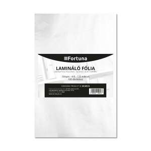 Fortuna A/6 125 mikron fényes lamináló fólia, 100 lap/doboz - Fortuna