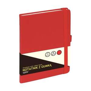 Rotes Grand Notizbuch mit Gummiband, 80 Seiten, A5 Format, kariert - Hefte