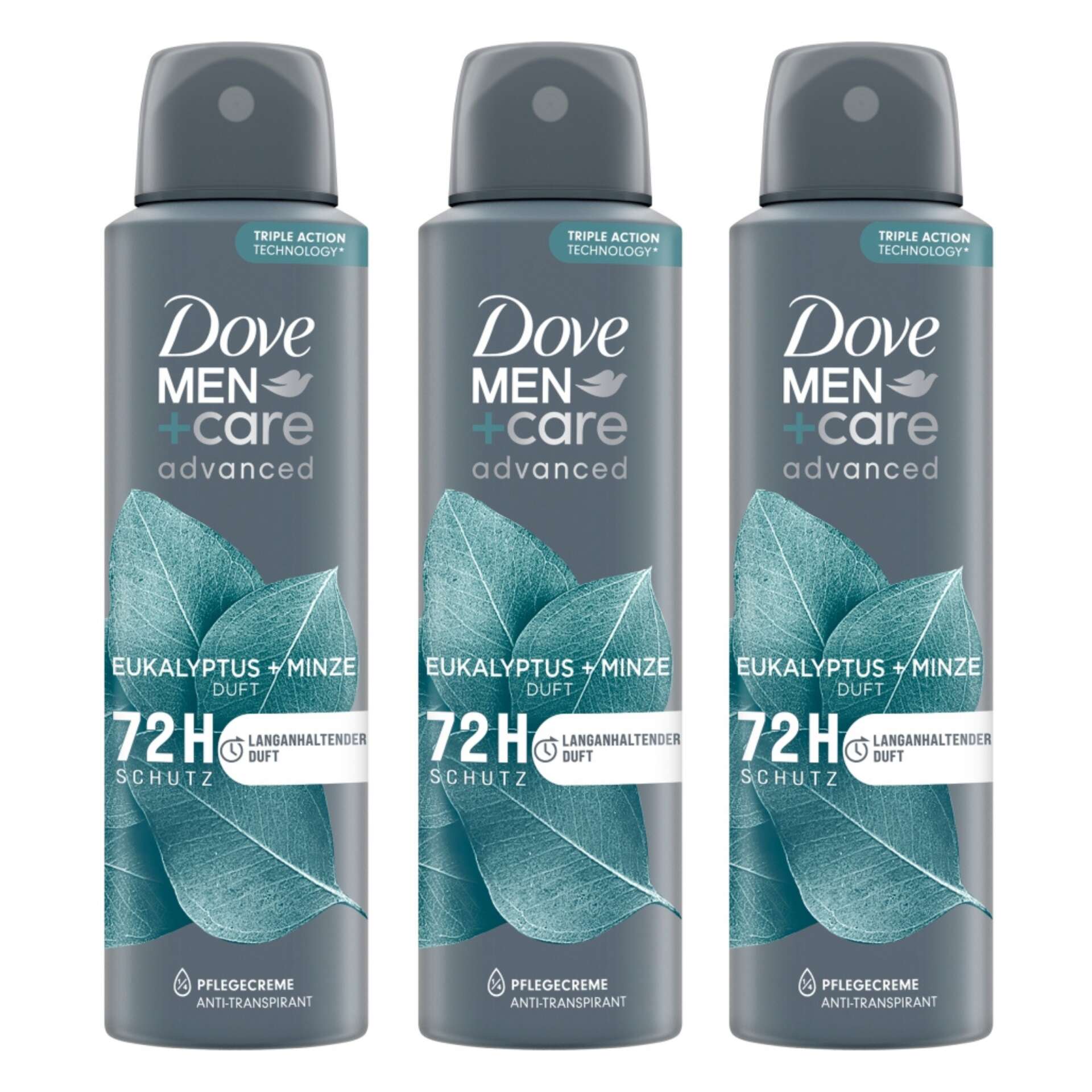 E-shop Dove Men+Care Advanced pánsky dezodorant Eukalyptus + mäta 3x150ml