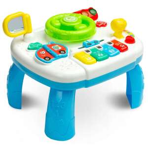 Interactive activity table with steering wheel, piano keys, mirror, and other features for toddlers and babies, Toyz brand - Toyz