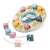 Viga PolarB Shape Sorting Clock wooden toy, clock with shape sorting blocks and beads, beads strung on a string
