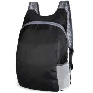 Könnyű és összecsukható hátizsák, 20 l, zseb és cipzár, poliészter, fekete 94837179 