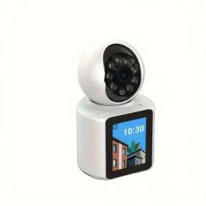 White smart home security camera with video calling feature, KE24-129 - Security Camera
