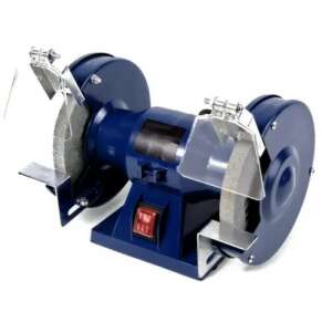 Flinke FK-KS-800 800W Doppelschleifer mit Kunststoffschutzabdeckung, blau, 150mm Scheiben - Schleifmaschinen