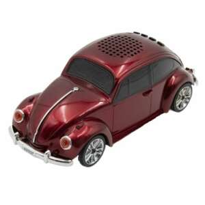 Red vintage car shaped bluetooth speaker, WS-1939, 5W, with FM radio, Micro SD card reader, USB and AUX input - Audio