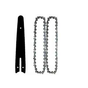 Domotech 8 Zoll Führungsschiene und 2 Sägeketten für Mini-Kettensägen - Garten