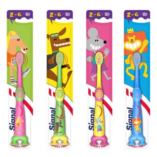 Signal Ultra Soft Kinderzahnbürsten, 4 verschiedene Designs