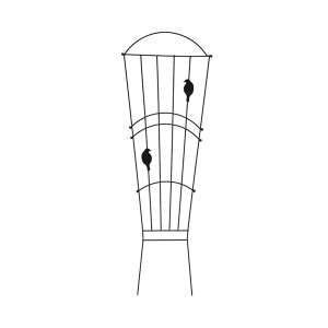 Čierna kovová záhradná mreža s vtáčím dizajnom, 40x117 cm - Záhradné náradie