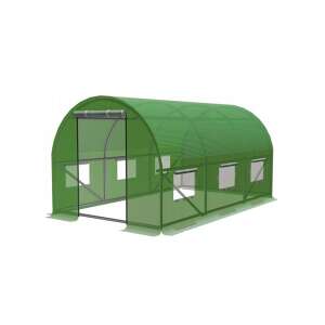 Zöld Garden Line üvegház, 3 x 2 x 2 méteres, gördülő ajtóval és ablakokkal - GardenLine