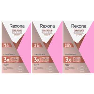 Rexona Maximum Protection Confidence 3x45ml Krem Dezodorant, 3-pak, nowy wygląd - Dezodor