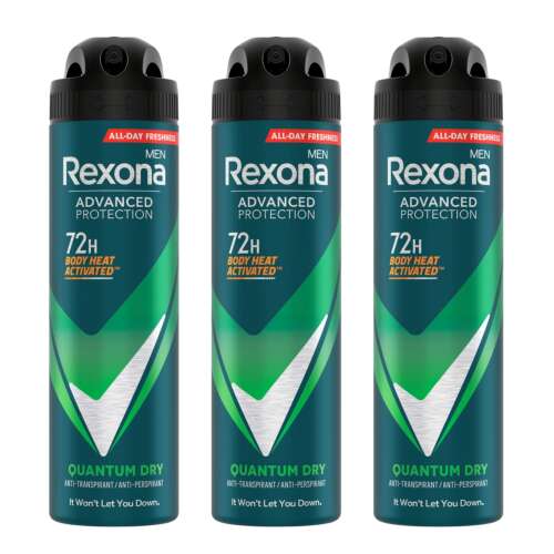 Rexona Men Advanced Protection férfi Dezodor Quantum Dry 3x150ml