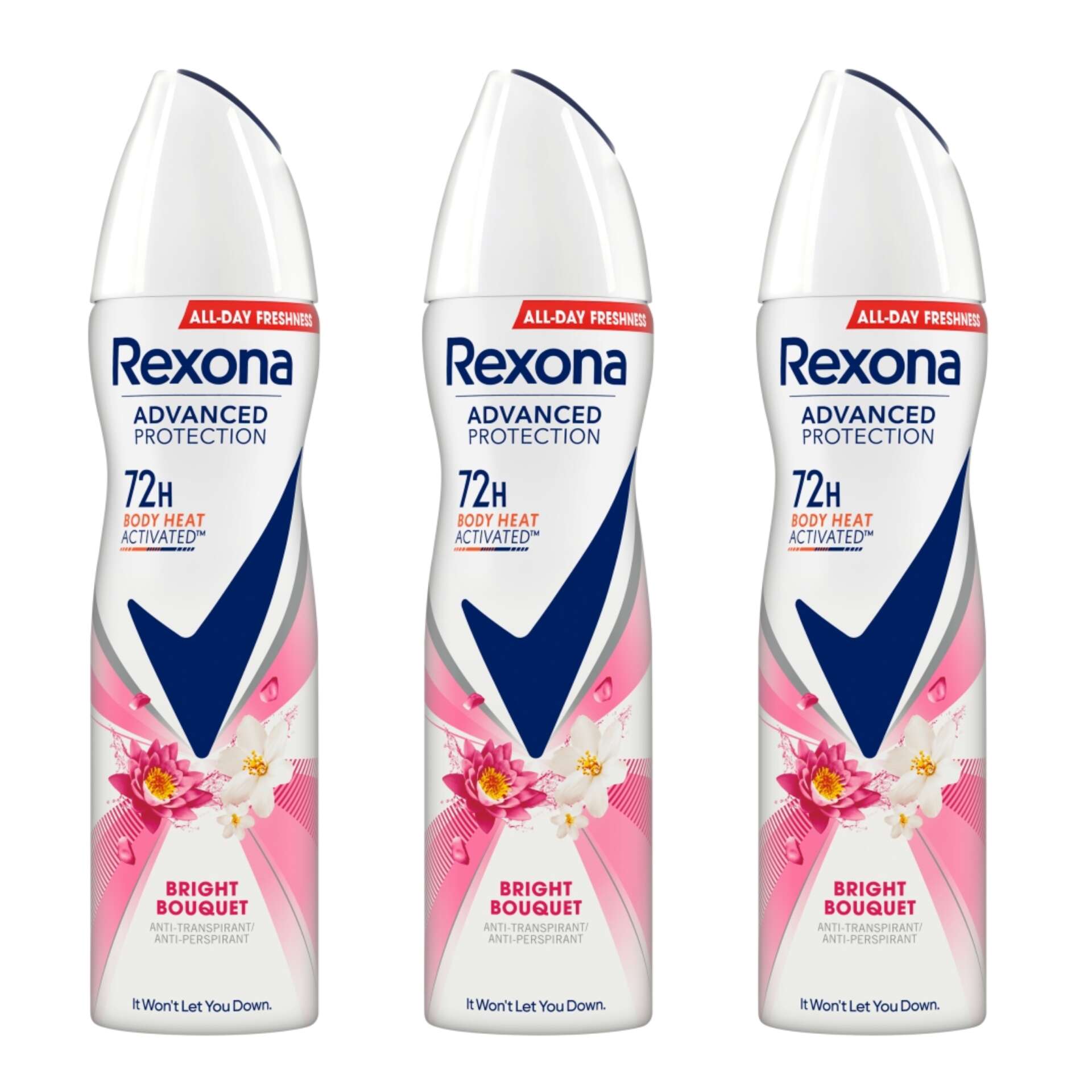 E-shop Rexona Advanced Protection dámsky dezodorant Bright Bouquet 3x150ml