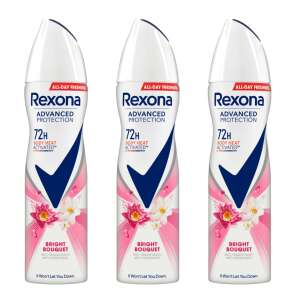 3 darabos Rexona Advanced Protection Bright Bouquet dezodor spray nőknek, 72 órás védelem, testhőre aktiválódó, virágos illat - Rexona